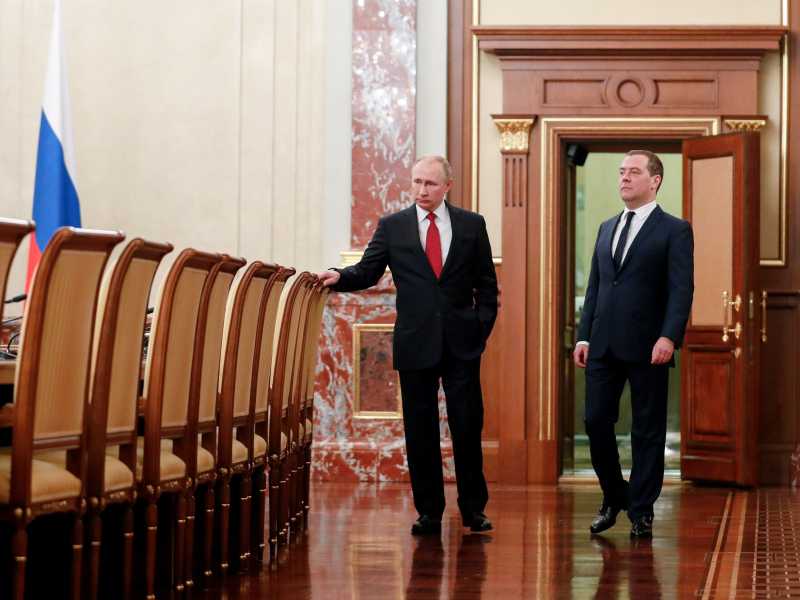 &ldquo;La ferocia e la stupidit&agrave; di un regime autocratico fuori da ogni legalit&agrave;&hellip;&rdquo;, la Russia zarista per Conrad (nella foto LaPresse, Putin e Medvedev al Cremlino)&nbsp;<br />