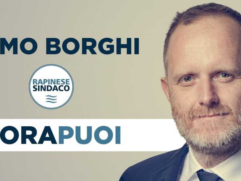 Il banner elettorale sulla pagina Facebook di Rapinese