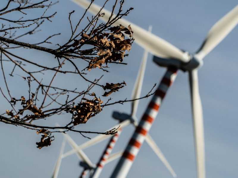 Parco eolico di Durazzano in provincia di Benevento, 18 Febbraio 2022. ANSA/CESARE ABBATE <br />