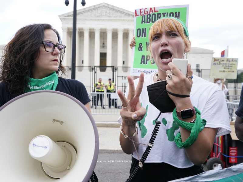 Washington, protesta dopo la sentenza contro l'aborto (LaPresse)<br />