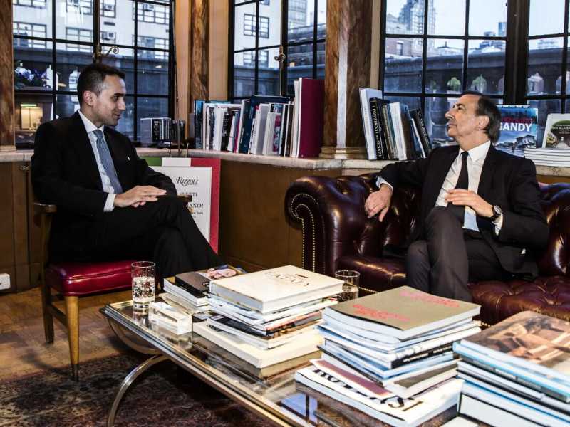 Di Maio incontra Sala al Consolato d'Italia a New York, durante l'evento Global Food Security Call to Action 17 maggio 2022 (Ansa)&nbsp;<br />