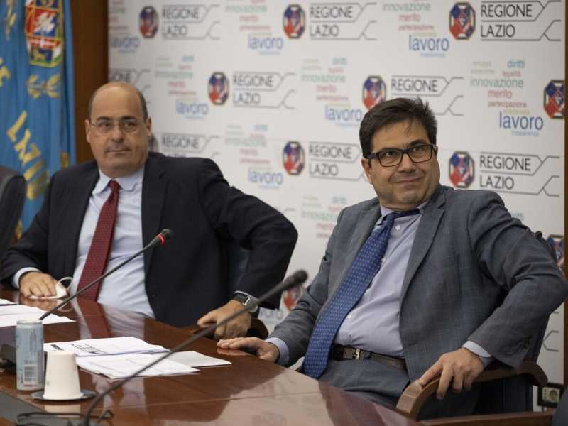 Nicola Zingaretti e Alessio D'Amato (Ansa)