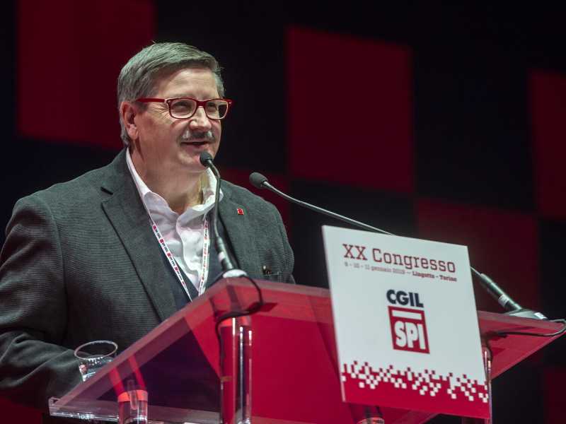 Il segretario di Spi-Cgil (foto LaPresse)