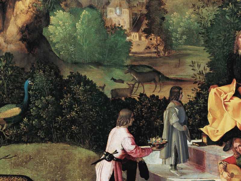 Giorgione, "Omaggio a un poeta" (dettaglio), 1505 <br /><br />