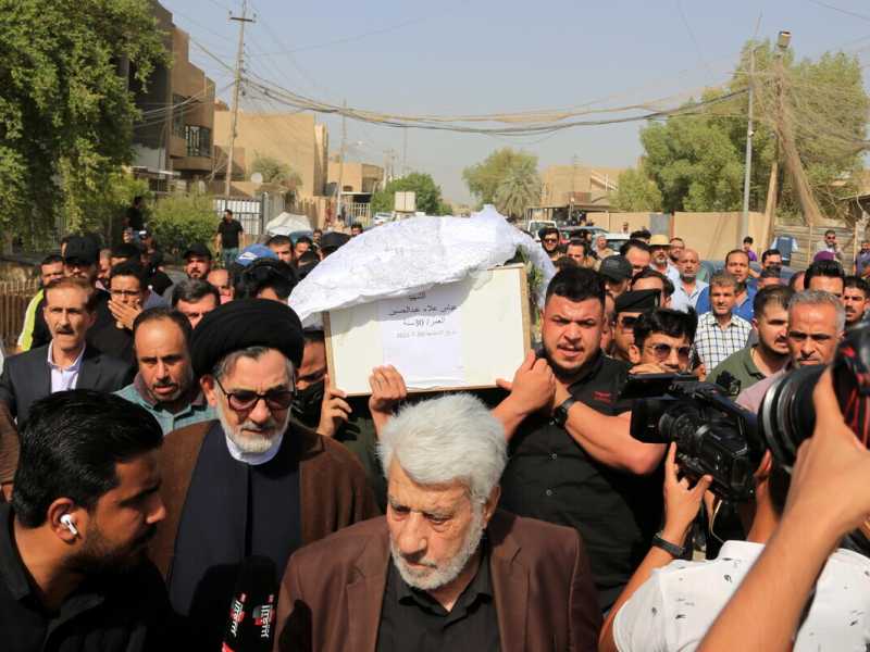 Il funerale di una delle vittime dell'attacco di Dohuk (foto Ansa)