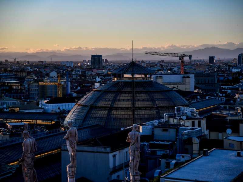 Vista di Milano (Foto di Lapresse)