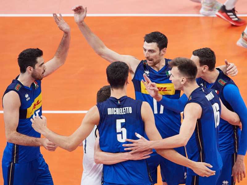 &nbsp;L'Italia della pallavolo maschile, quarta nell'ultima Nations League (Ansa)