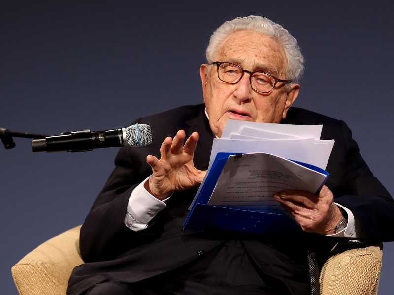  Henry Kissinger durante un discorso pubblico a Berlino nel 2020 (Getty Images)