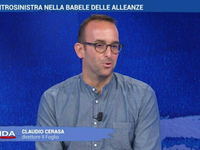Claudio Cerasa, il direttore del Foglio, ospite a In Onda su La7