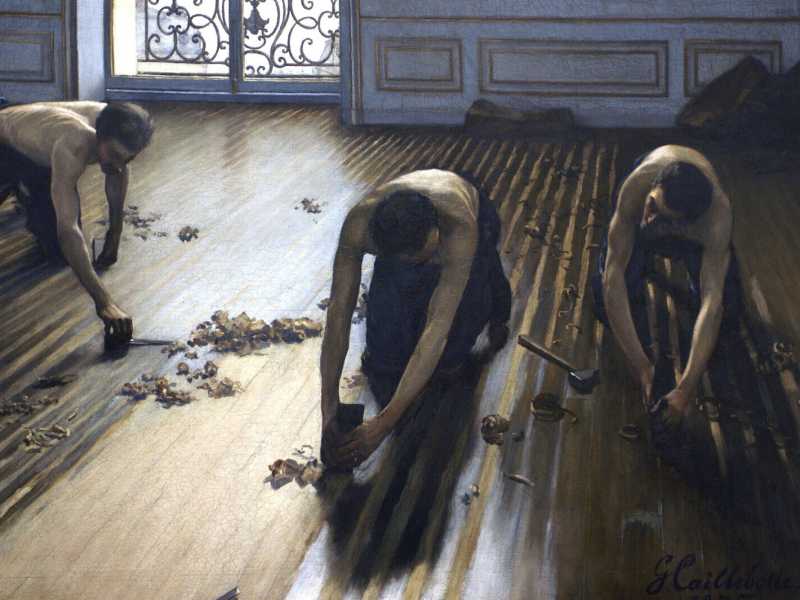 Gustave Caillebotte, "I piallatori di parquet", 1875