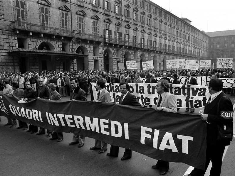 La marcia dei quarantamila (Ansa)