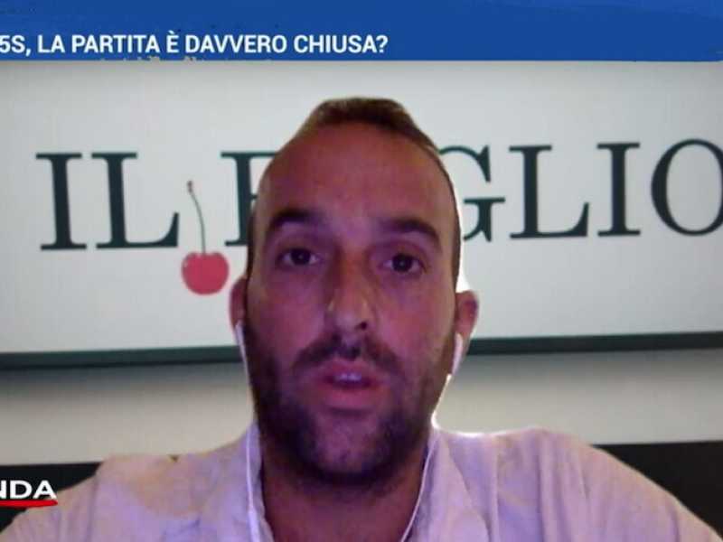 Il direttore del Foglio Claudio Cerasa, ospite di In Onda su La7&nbsp;<br />