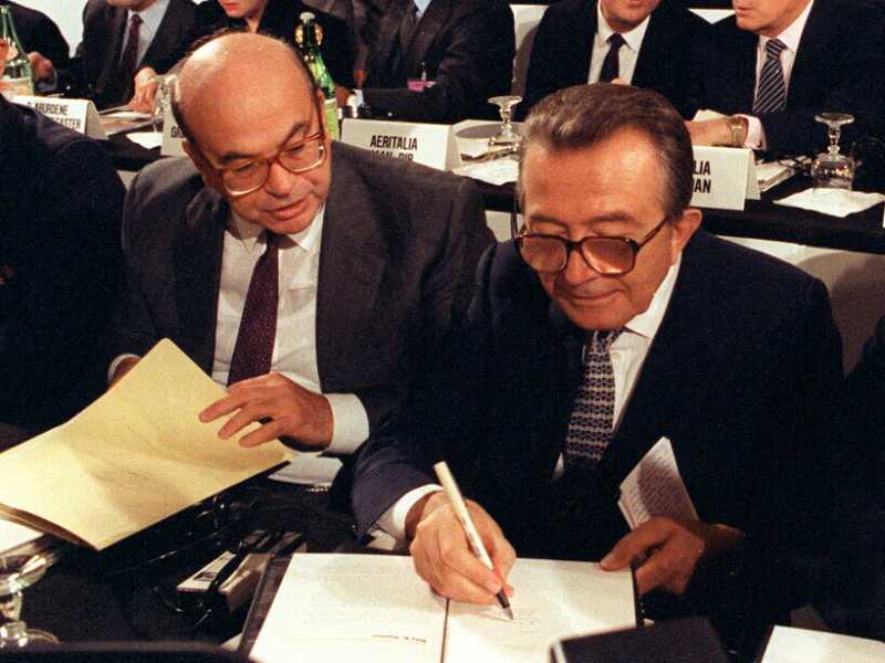 Nella foto, Bettino Craxi e Giulio Andreotti (Ansa)&nbsp;<br />