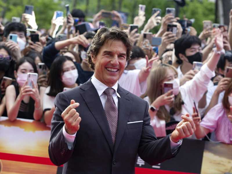 Tom Cruise a Seoul durante la premiere di 'Top Gun: Maverick' <br />