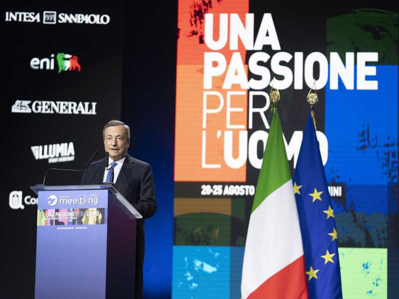 Mario Draghi al Meeting di Rimini, Foto di LaPresse&nbsp;<br />