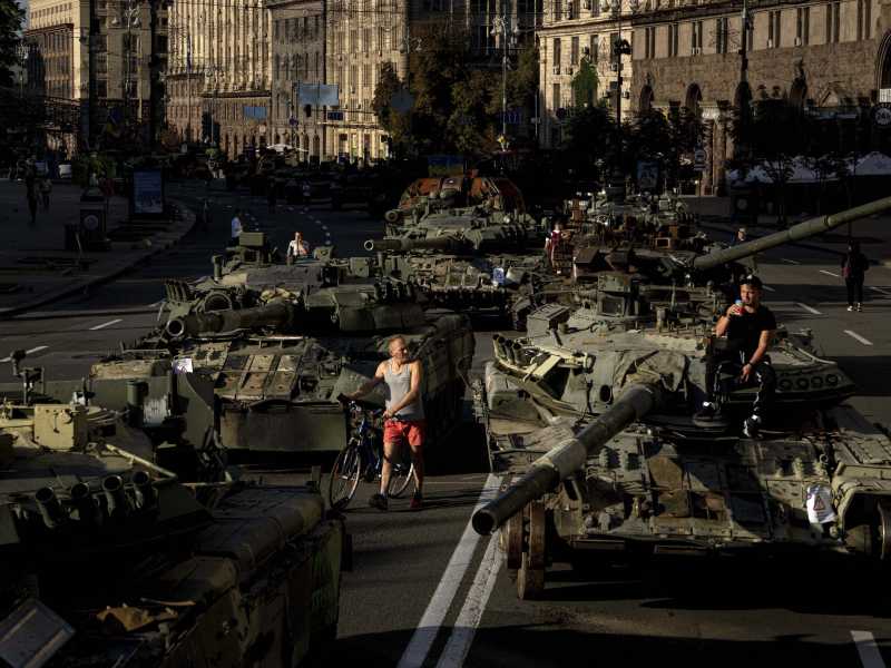 Kyiv, capitale dell'Ucraina, a sei mesi dall'invasione russa (LaPresse)