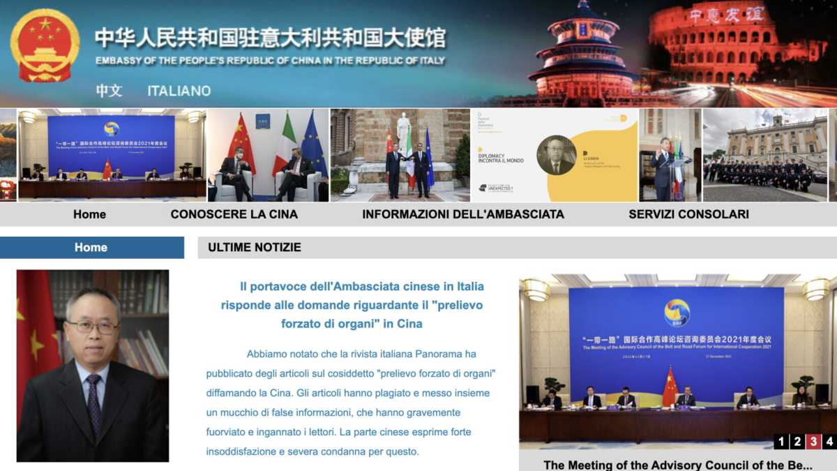 Immagine di L'ambasciata cinese in Italia ora sembra quella russa