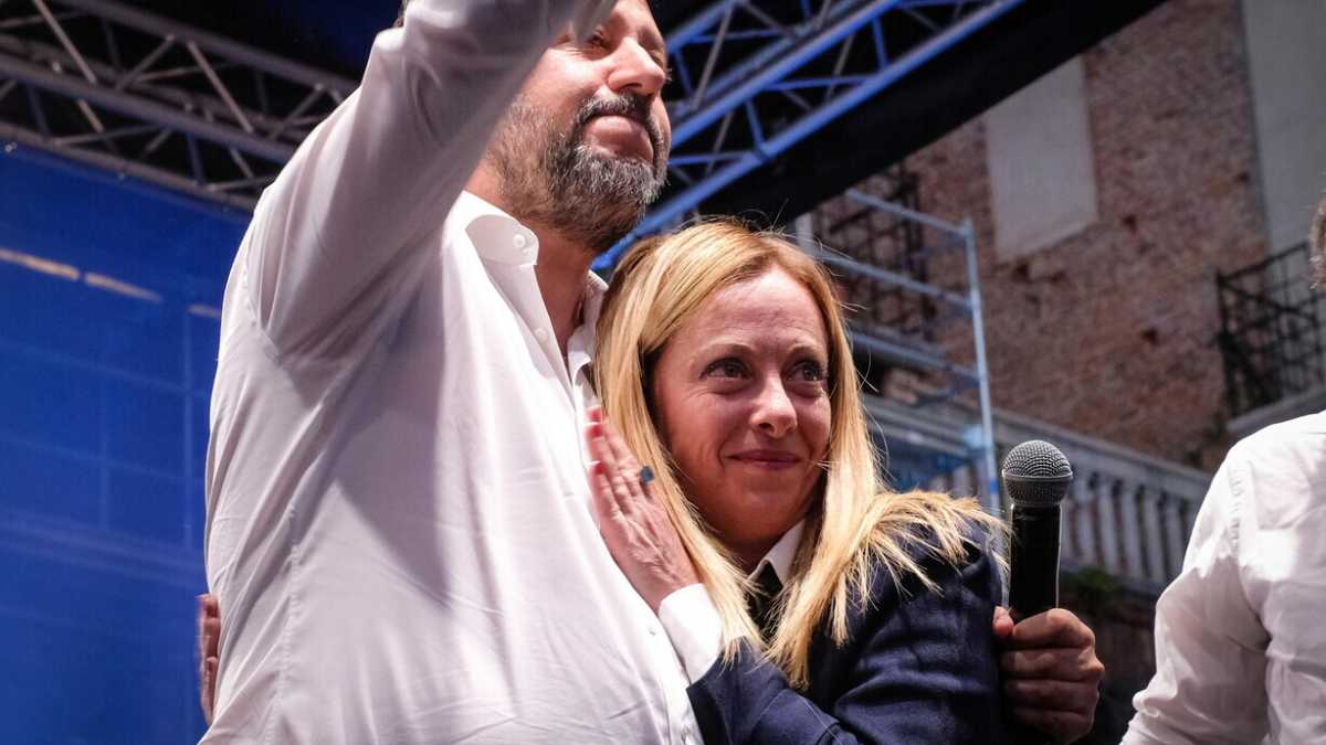 Immagine di Giorgia Meloni in Veneto doppia Matteo Salvini