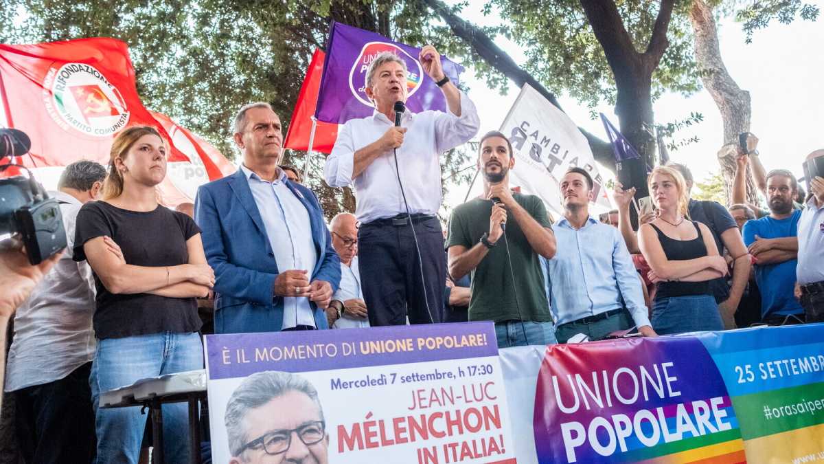 Immagine di Monsieur Mélenchon al Quadraró. Pazza cronaca