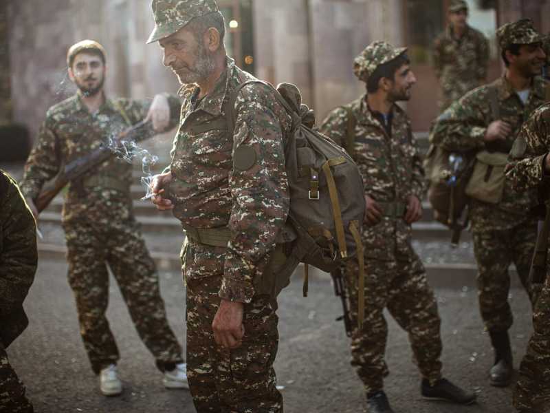 Reclute dell'esercito armeno (foto LaPresse)