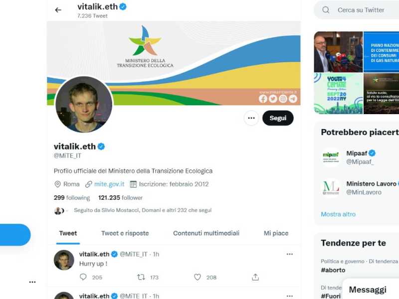 Screenshot @MiTE_IT<br /><br />