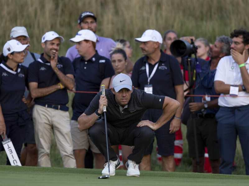 Rory Mcllroy agli Italian Open. Foto Ansa