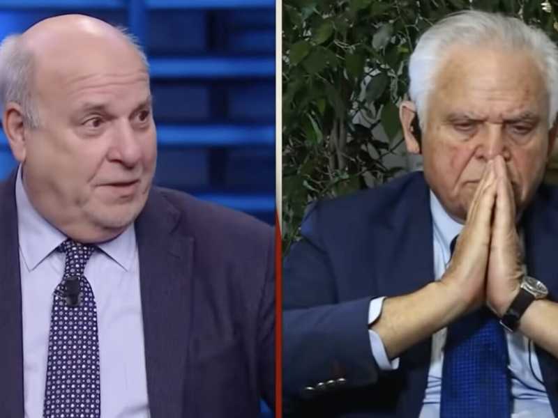 Alan Friedman e&nbsp;Edward Luttwak, durante una puntata di Di Marted&igrave; su La7 (Screenshot da Youtube)<br />