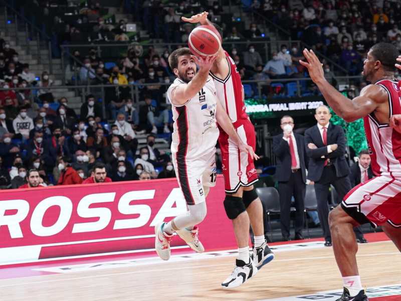 &nbsp;Ariel Filloy durante l'incontro finale di basket AX Armani Exchange vs Bertram Derthona a Pesaro 20 febbraio 2022.<br />