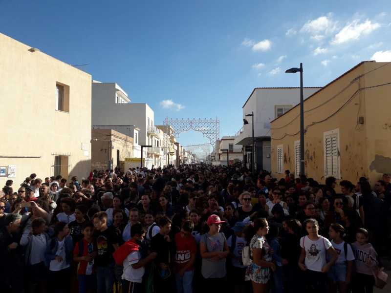 La commemorazione a Lampedusa, foto di Concetta Rizzo, via Ansa <br />