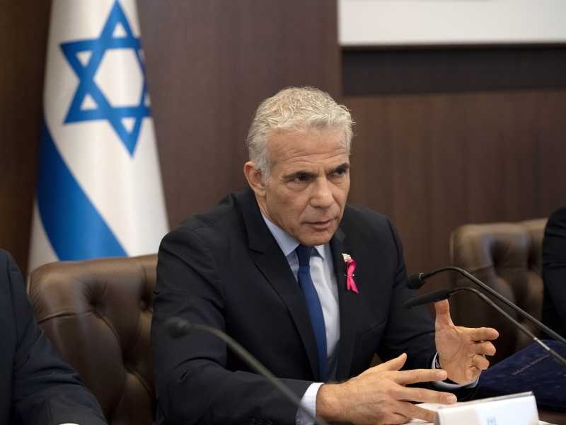 Il premier israeliano Yair Lapid (foto LaPresse)
