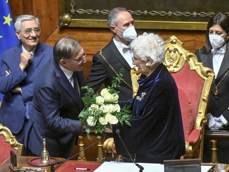 Ignazio La Russa e Liliana Segre (Ansa)