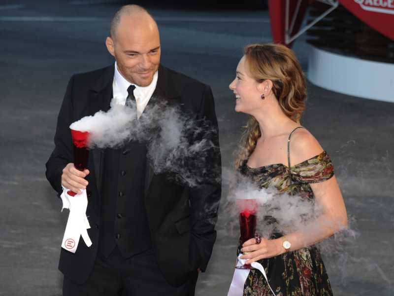 Cristiana Capotondi e Andrea Pezzi ancora insieme sul red carpet di Venezia 2019. La coppia si &egrave; separata l&rsquo;anno scorso (Ansa)&nbsp;<br />
