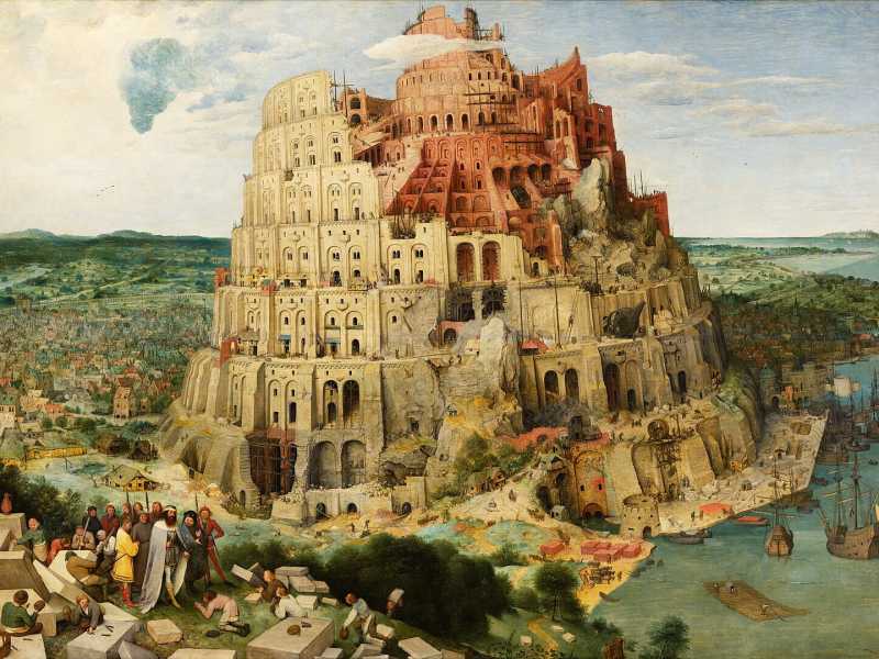 Pieter Bruegel il Vecchio, &ldquo;La torre di Babele&rdquo;, 1563 (Wikipedia)&nbsp;<br />