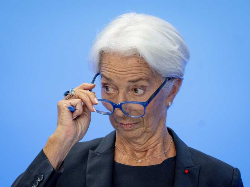 Bce, conferenza stampa della presidente Lagarde (LAPresse) <br />