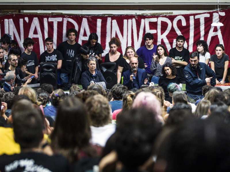 La mobilitazione di Scienze Politiche a Roma (Ansa)&nbsp;