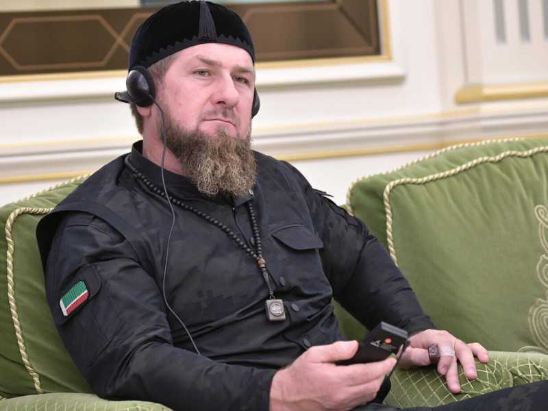Ramzan Kadyrov, capo della repubblica cecena e alleato di Putin (Ansa)