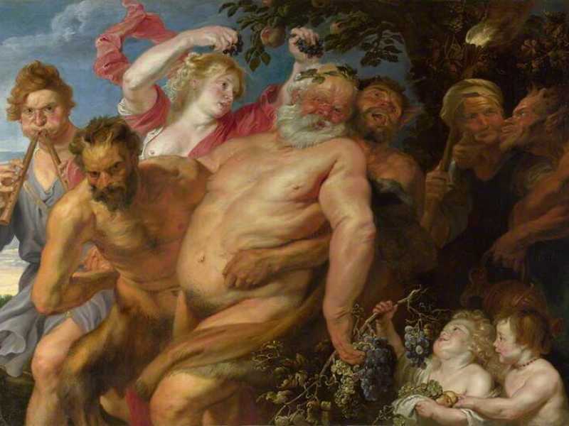 Sileno ubriaco sostenuto dai satiri, Anthony van Dyck (1599–1641) (attribuito a), National Gallery, Londra 