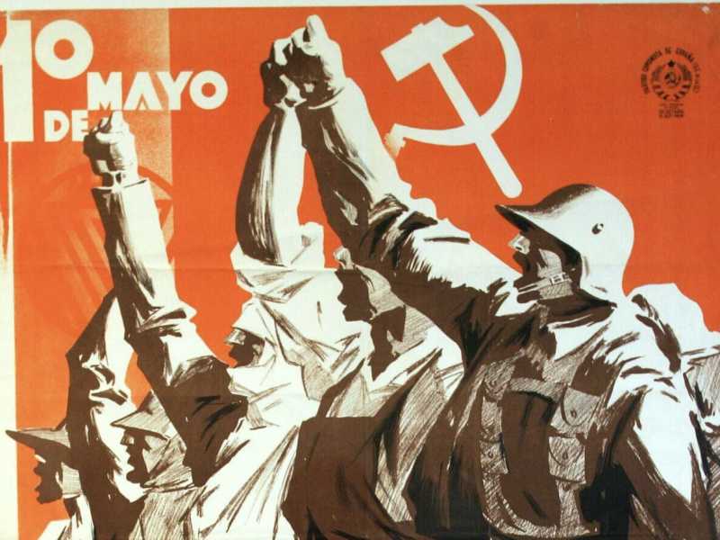 Un poster di propaganda del Fronte popolare spagnolo (Olycom) <br />