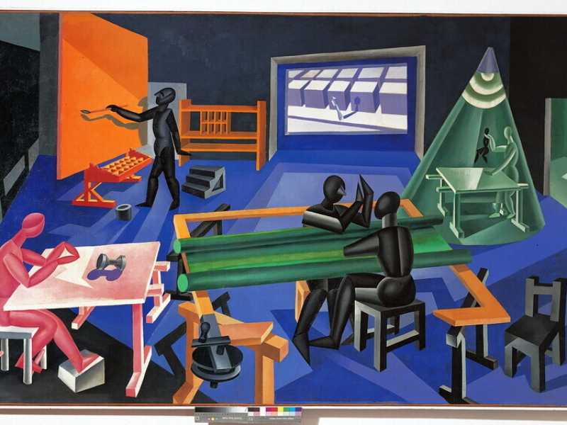 Fortunato Depero, “La casa del mago”, 1928, dalla mostra “Futurismo 1909-2009” a Milano, Palazzo Reale (Olycom) <br />