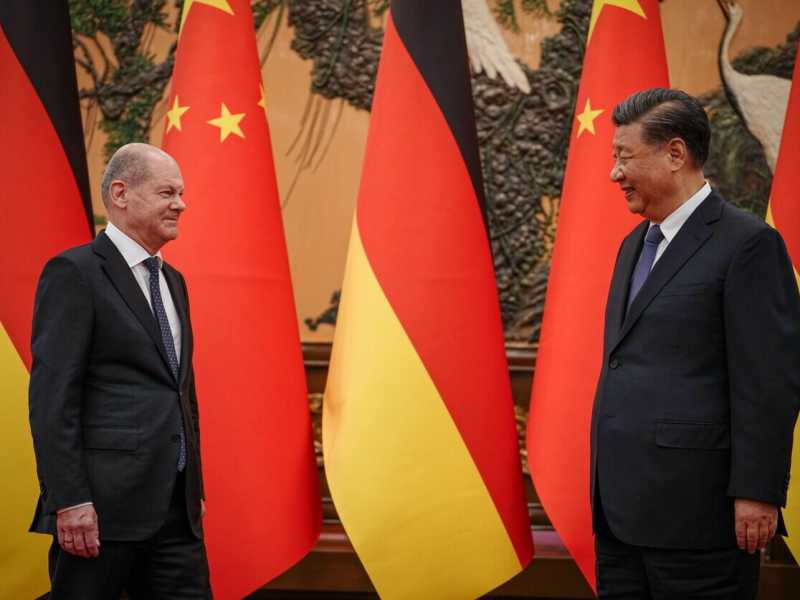 Olaf Scholz&nbsp; e Xi Jinping (Ansa)