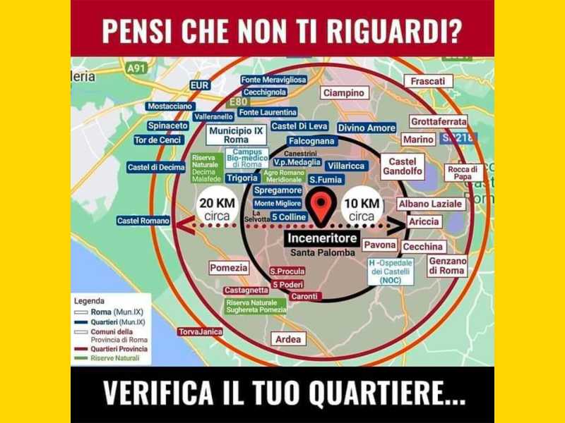 I grillini fanno “la mappa dell’inceneritore”