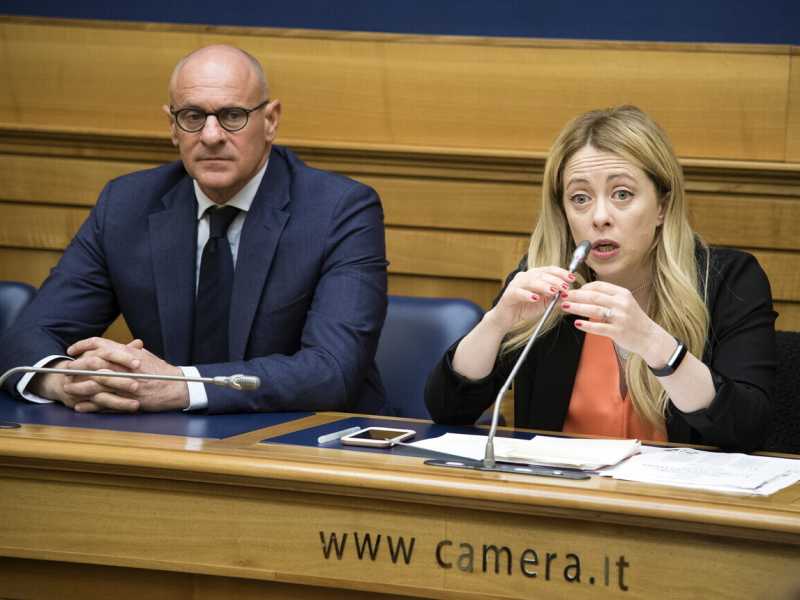 Fabio Rampelli e Giorgia Meloni (LaPresse)