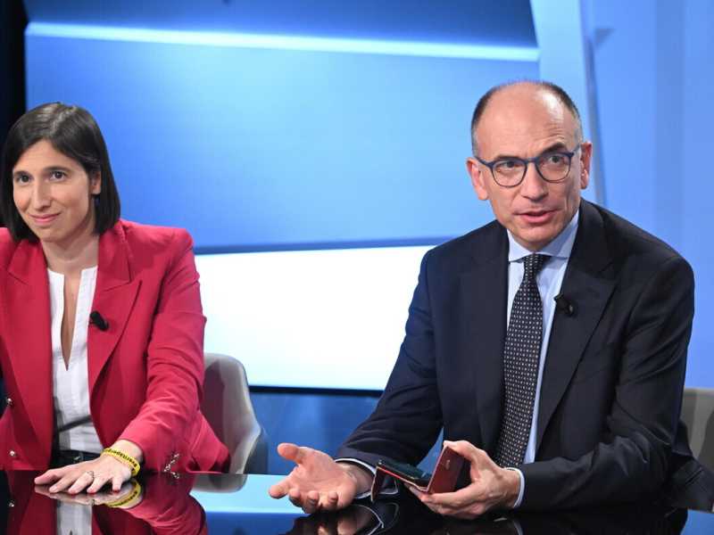 Elly Schlein ed Enrico Letta (Ansa)