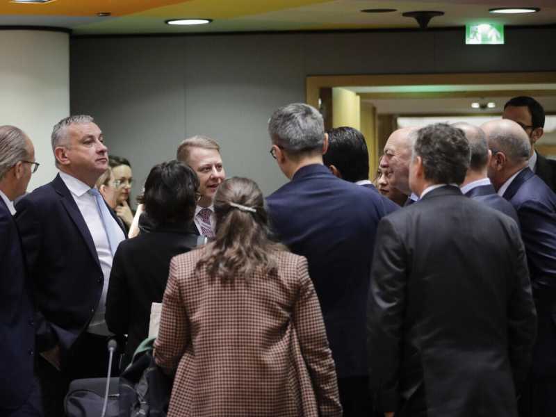  I ministri dell'Energia a Bruxelles (Foto Ansa)