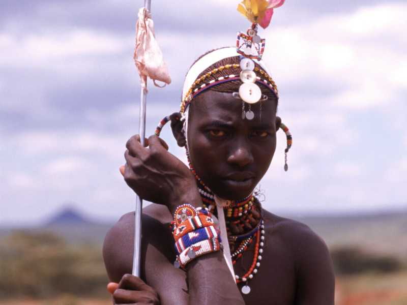 Un guerriero masai del Kenya settentrionale (Olycom)&nbsp;<br />