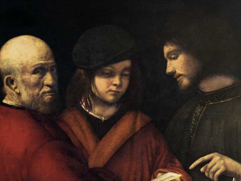 Giorgione, "Le tre et&agrave; dell'uomo" (Wikipedia)&nbsp;