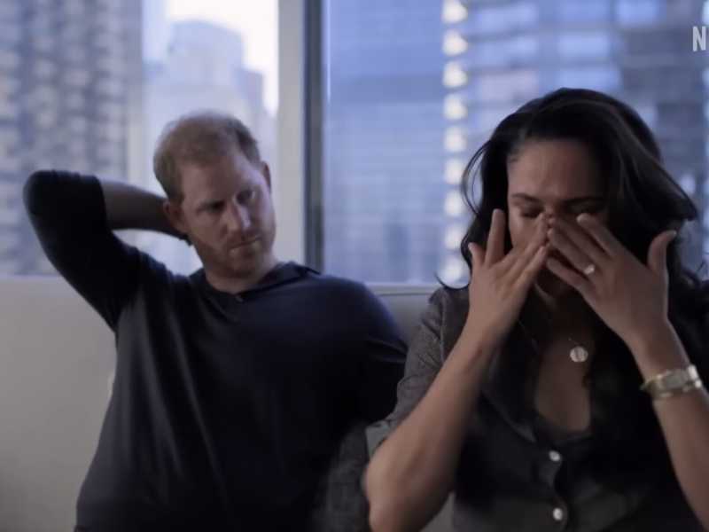 Un fotogramma della serie Netflix Harry e Meghan (Da Youtube)