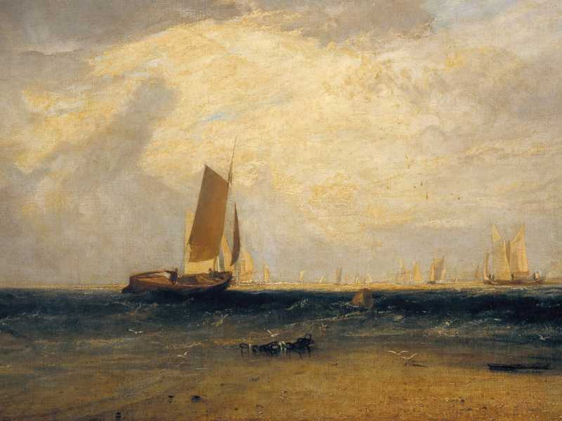 J. M. W. Turner, "Pescando sulla Blythe-Sand, marea in arrivo" (Wikipedia) <br />