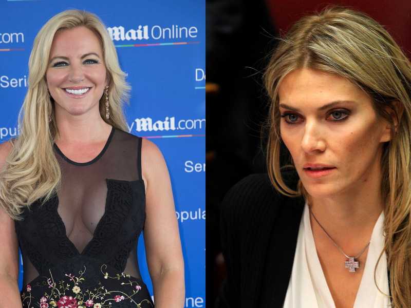 Michelle Mone ( a sinistra) e Eva Kaili. Da foto LaPresse e GettyImages