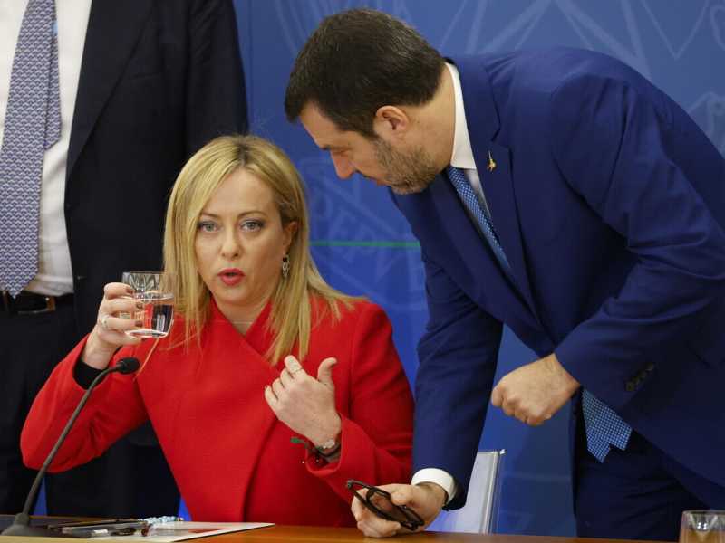 Giorgia Meloni e Matteo Salvini (Ansa)
